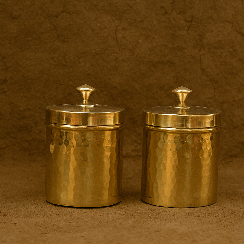 Brass Containers (Set of 2)