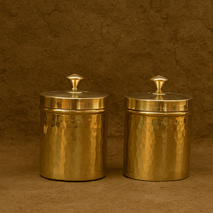 Brass Containers (Set of 2)