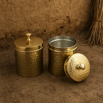 Brass Containers (Set of 2)