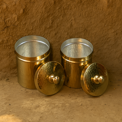 Brass Containers (Set of 2)