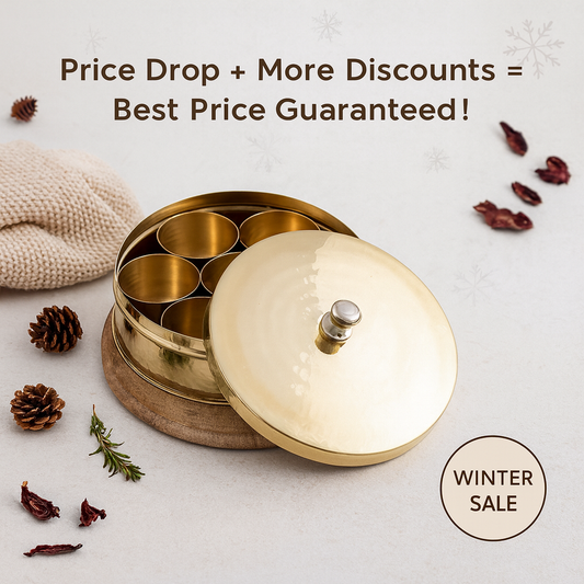 Brass Masala Dani for Spice Storage