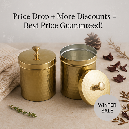Brass Containers (Set of 2)