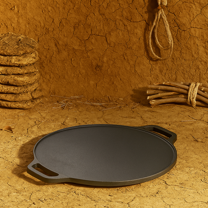 Cast Iron Dosa Tawa | Non-Toxic, Pre-Seasoned & Durable